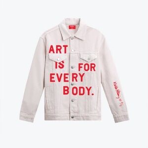 NWT P/C x Keith Haring US M Ivory Denim Jacket